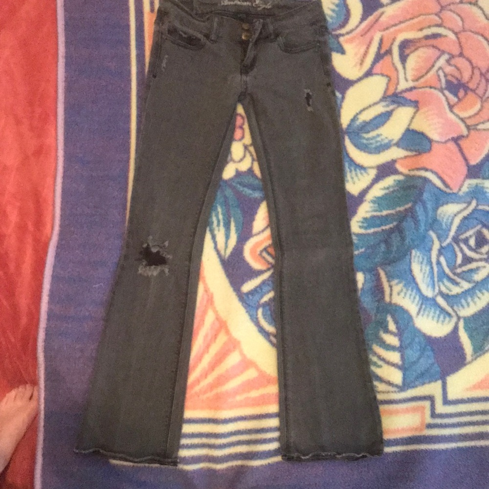 American Eagle grey artist jeans, 00s